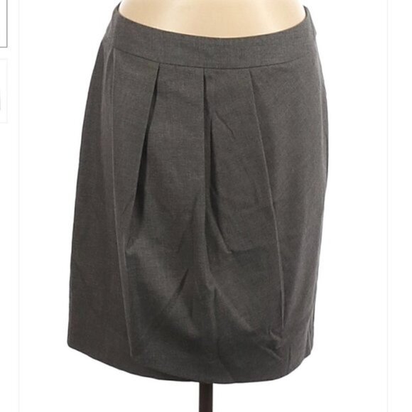Halogen | Pleated Wrap Front Straight Skirt - Picture 6 of 8